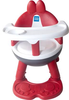MeeMee 2 in 1 Foldable Booster Seat with Feeding Tray (Red)