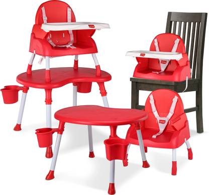 LuvLap 4-in-1 Convertible Baby High Chair with 5-Point Safety Belts, Safe & Comfortable