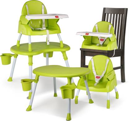 LuvLap 4-in-1 Convertible Baby High Chair with 5-Point Safety Belts, Safe & Comfortable