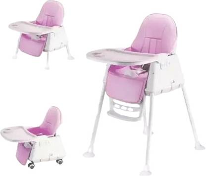 DEEJAY High Chair for Baby, 4-in-1 Portable Chair with Removable Tray & Seat Cushion