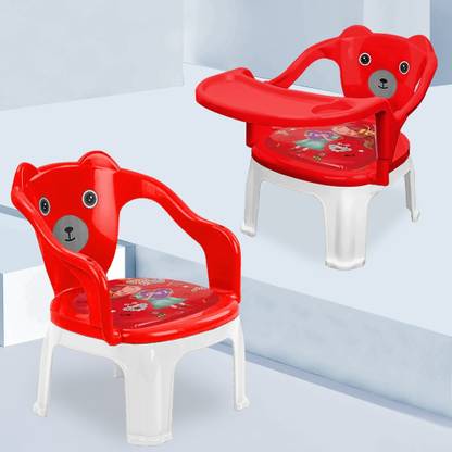 TONY STARK Baby Chair with Tray Strong & Durable Plastic Portable Chair for Kids,Upto 35Kgs