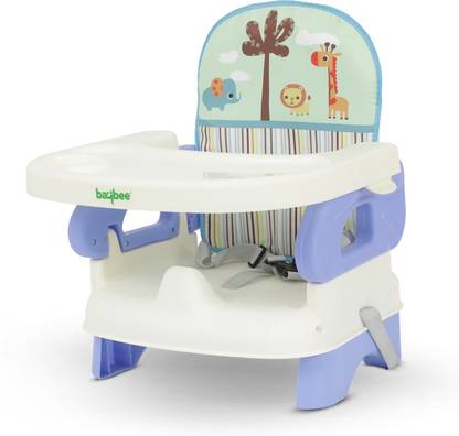 baybee Deluxe Comfort Folding Booster Seat | Toddlers Booster Seat for Eating with 3-Point Harness Secures Baby Tightly While You Feed -Dishwasher Safe Tray, Built-in Cup Holder