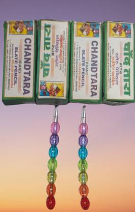 chandtara 4 pkt green slate pencil with 2 rainbow pencil Writing Writing