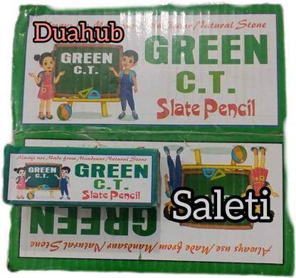 chandtara green ct slate pencil writing, eating slate pencil