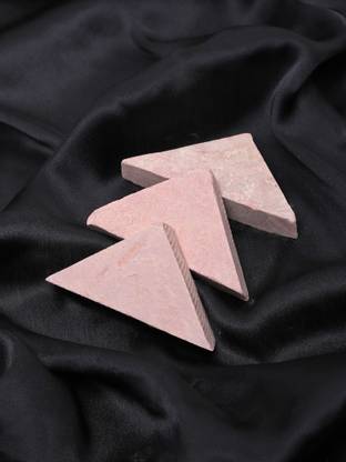 Brighty 250gms red natural earthy small slate traingle made from natural shale stone billards chalk box