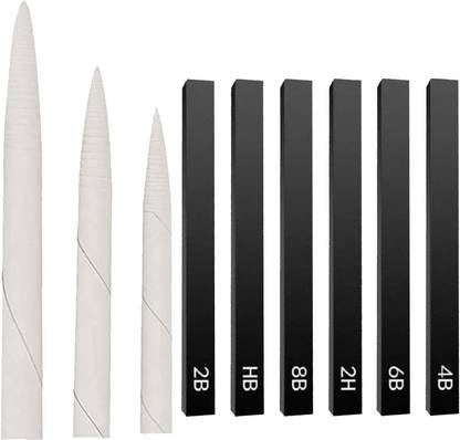 Levin Charcoal Graphite Sticks & Paper Blending Stump,Supplies for Drawing and Shading