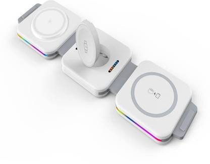 Captese MagIT 3 in1 Qi Mag-Safe Wireless Charging 18W Type-C for iPhone,iWatch,AirPods Charging Pad