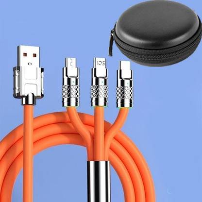 Huntindia 120W Charging Cable Unbreakable Fast Data & Charging Transfer Cable+Carry Pouch Charging Pad