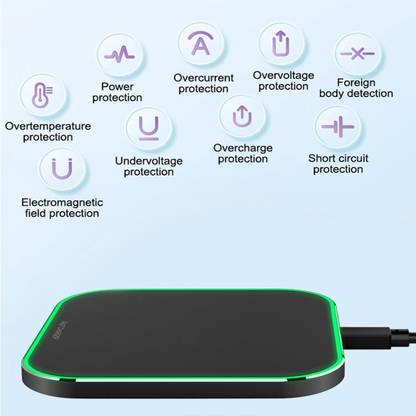 Talabat iPhone Wireless Charger 15W Fast Charging Square Pad Charging Pad