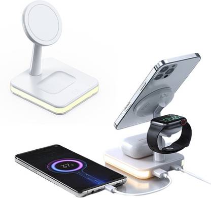 MAK 3-in-1 Wireless Charger 25W Magsafe Charging Compatible for iPhone, Airpods Charging Pad