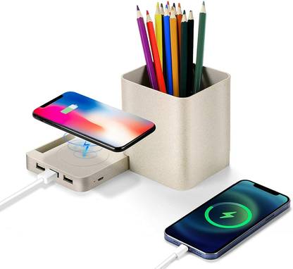 REMAXX 5 in 1 Multi Function Desk Organizer With Wireless Qi Charger 3 Port USB Charging Pad