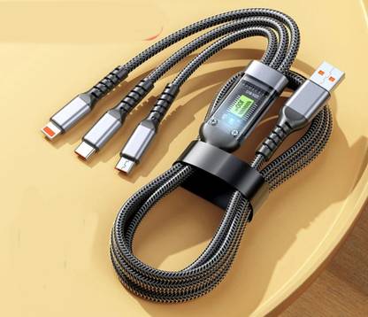 BUFONA 3 in 1 Multiple Pin With LED Light Magnetic Charging Cable Flowing Light Micro USB, Type C, IOS Flowing Light USB Cable Led Micro Data Cables LED Glow Flowing Bling light Magnetic USB Charging Cable Magnetic USB Charging Cable Led Data Cables Super Fast Charging and Strong Magnet Magnetic Fast Charging Cable Fast LED Data Cable Android Charging Cable Charging Pad