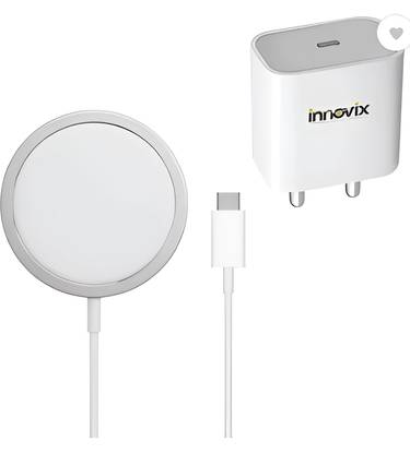 INNOVIX 15W Mag-Safe Wireless Charger with 20W Power Adapter, For iPhone 12/ 13 Charging Pad