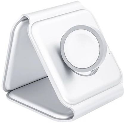 Cabepow 3-in-1 Apple Charging Dock - Convenient White & Fast for iPhone, Watch, AirPods Charging Pad