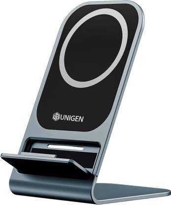 UNIGEN UNISTAND Wireless Mag Safe Aluminum Alloy Stand for i-Phone 14/13/12 (BK) Charging Pad