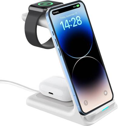 UNIGEN UNIDOCK 250 3-in-1 [Qi Certified] [2021] 15W Type-C PD Wireless Charging Station Charging Pad