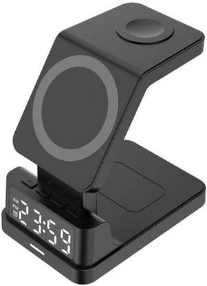 MARS 3 in1 Wireless Charging Stand with Alarm Clock,Charger for iWatch,Airpods,iPhone Charging Pad
