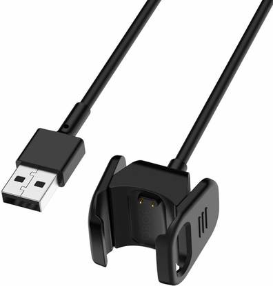 Mobofix USB Charger Cable Charger Dock for Fitbit Charge 3 (Black) Charging Pad