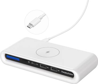 iCruze Digital 4-in-1 Wireless station Hub with 15W wireless Charging Pad