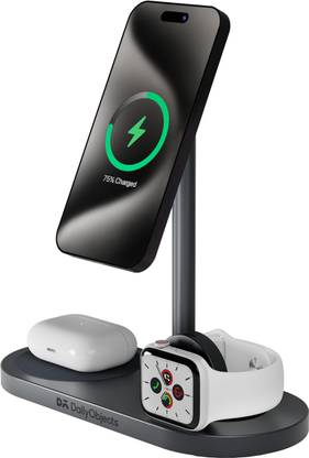 DailyObjects Surge™ Max 3-in-1 Magnetic Wireless Charging Station - 30W | Fast Charging Charging Pad
