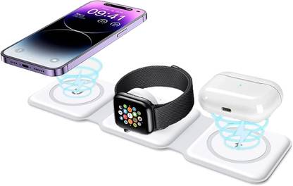 RETRACK 3 in 1 Foldable Magnetic Wireless Charging Station for Multiple Devices Charging Pad