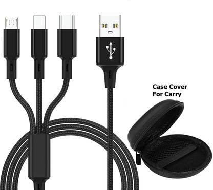 POZUB 3in1 Multi Pins Charging Cable USB Data Cable For iOS/Type-C/Android+Carry Pouch Charging Pad