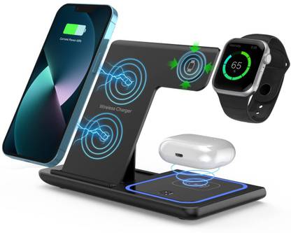 SKOG Wireless Charging Station, 3 in 1 Fast Charging for iPhone iWatch Airpods Charging Pad