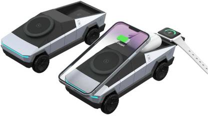 Fitpro Cybertruck-like Desktop Decor | 3-in-1 Wireless Charging Station | Charging Pad