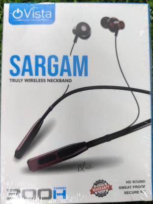 Ovista Sargam Bluetooth Neckband,50H Playtime, ENC,Mic,Good Sound Quality Charging Pad