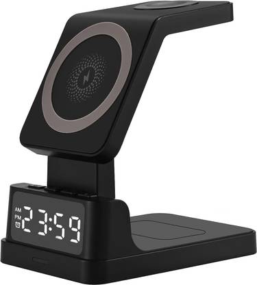 MARS 15W 4 in 1 Wireless Charger Stand With Alarm for iPhone Airpods Apple Watch Charging Pad