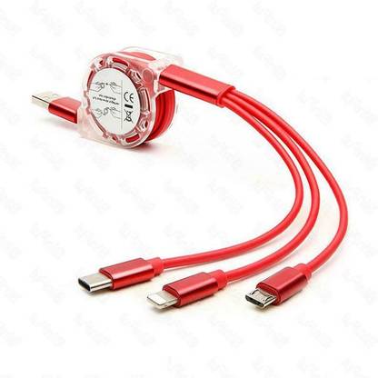 G2L TOP BRAND 3 IN 1 Mobile Charging Line fast Charging Cable Type-C Micro Phone Pin Charging Pad