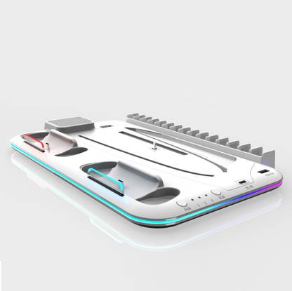 MILLENNIUM TECHNOLOGY Dock5 RGB with Cooling Fan and Dual Controller For PS5 Pro/Slim,Digital/Disc Charging Station