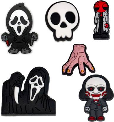 Questsole Spooky Ghost Charms Set For Clogs Rubber Shoe Charm