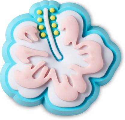 Crocs Blue Hibiscus Plastic Shoe Charm
