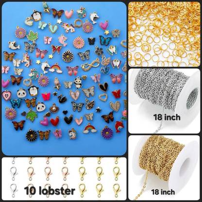 ELCETRATD JEWELLERY [14] shimmering beautiful any random 14 charms combo Brass Charm Set