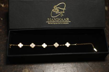 Manihaar Bracelet Brass, Sterling Silver Charm Set