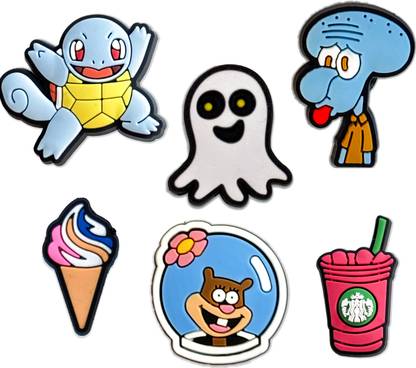 Questsole Fun Vibes Shoe Charms Pack – Cartoons, Treats & Chill Aesthetic Icons Rubber Shoe Charm