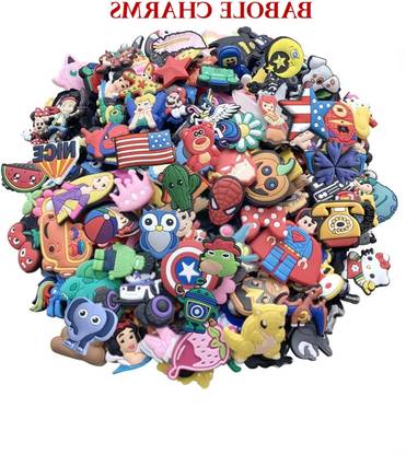 BABOLE C 102_PACK OF 6 COLORFUL RANDOM CHARMS Rubber Shoe Charm
