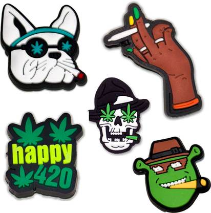 house of common Smoker's Lineup Charms Set For Clogs Rubber Shoe Charm