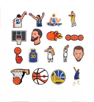 BABOLE Basketball charms pack of 16 Rubber Shoe Charm