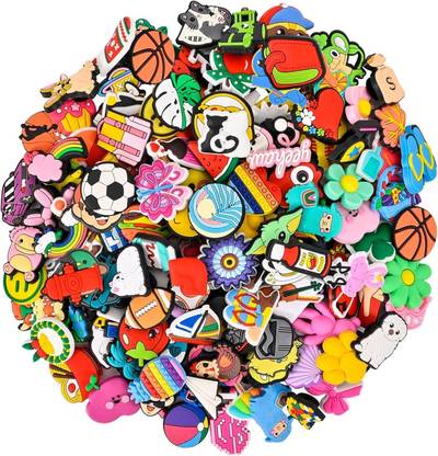 Questsole Shoe Charms (Pack Of 12) Different Characters Rubber Shoe Charm