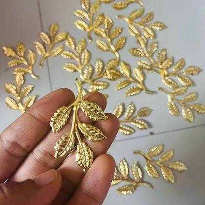 CBM CRAFTARA BY MONIKA Pack of 20 Gold Leaf Metal Embellishments for Resin Art, Crafts, and Decor Metal Charm Set
