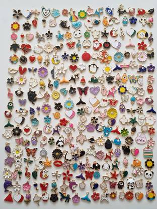 Swasti ENAMEL CHARMS JEWELLERY MAKING ACCESSORIES Metal Charm Set