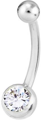 Shield plus Silver navel belly Button Body Piercing Stainless Steel Beaded Charm