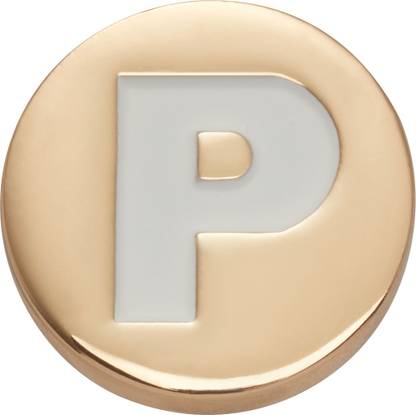 Crocs Gold Letter P Zinc Shoe Charm