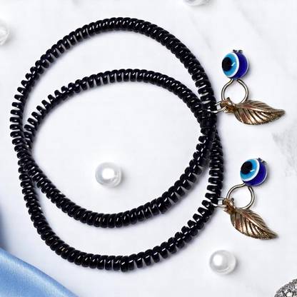 AjaraGems Expandable Evil Eye Charm Wired Bracelet Plastic Charm Set