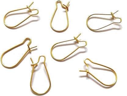 Zibuyu Wire Earring Hooks for DIY Jewelry Making Raw Materials Metal Beaded Charm