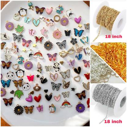 ELCETRATD JEWELLERY [14] shimmering beautiful any random 14 charms combo Brass Charm Set