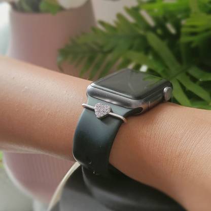 Soi Ombré Heart Slider Silver Watch Charm