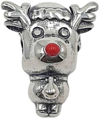 Sahiba Gems Stylish & Cool Reign Dear Charm Fits For Bracelets / Anklets / Chain Sterling Silver Beaded Charm